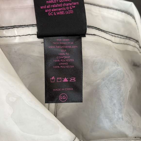 Birds of Prey Harley Quinn Comic Cosplay Clear Moto Jacket - Picture 13 of 13